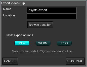 Export video panel